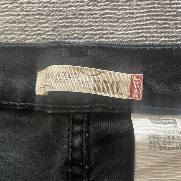 LEVI'S 550 Relaxed Boot Cut Jeans Women's Plus 20 M Black 5 Pocket Design EUC - Picture 9 of 12